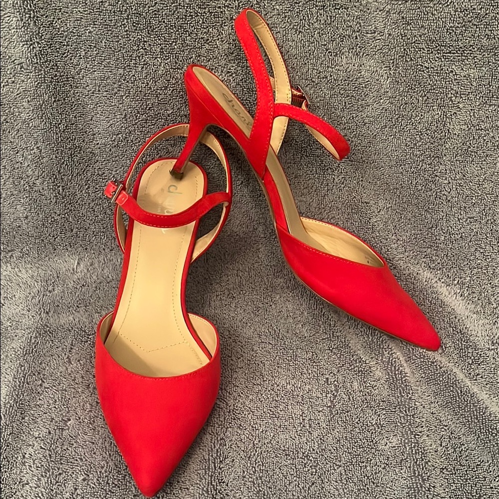 Charles David‎ Red Stiletto Slingback Heels